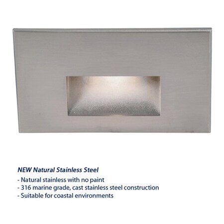 Wac Us 120V Horizontal Step Light With Blue WL-LED100-BL-SS